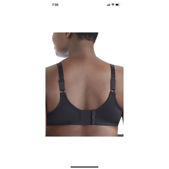 Vanity Fair Bra Size 44DD Black Beautiful Benefits Contour Back Smoother - Picture 2 of 13